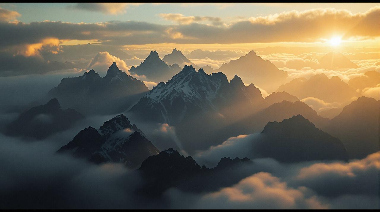 天堂影视 - 壮丽山峦与电影艺术的融合背景